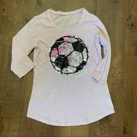 Justice active girl soccer flip sequin bundle lot Sz 10/12- 4 pieces total - Picture 3 of 8
